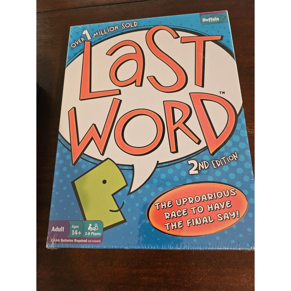 Buffalo Games Last Word Board Game Adult Blue 2nd Edition Party Game NIB
